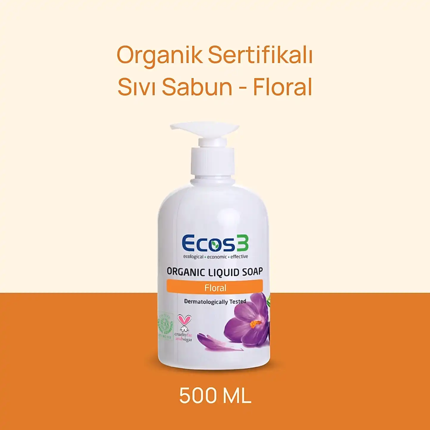 Sertifikalı Organik Sıvı Sabun - Floral - 500 ml