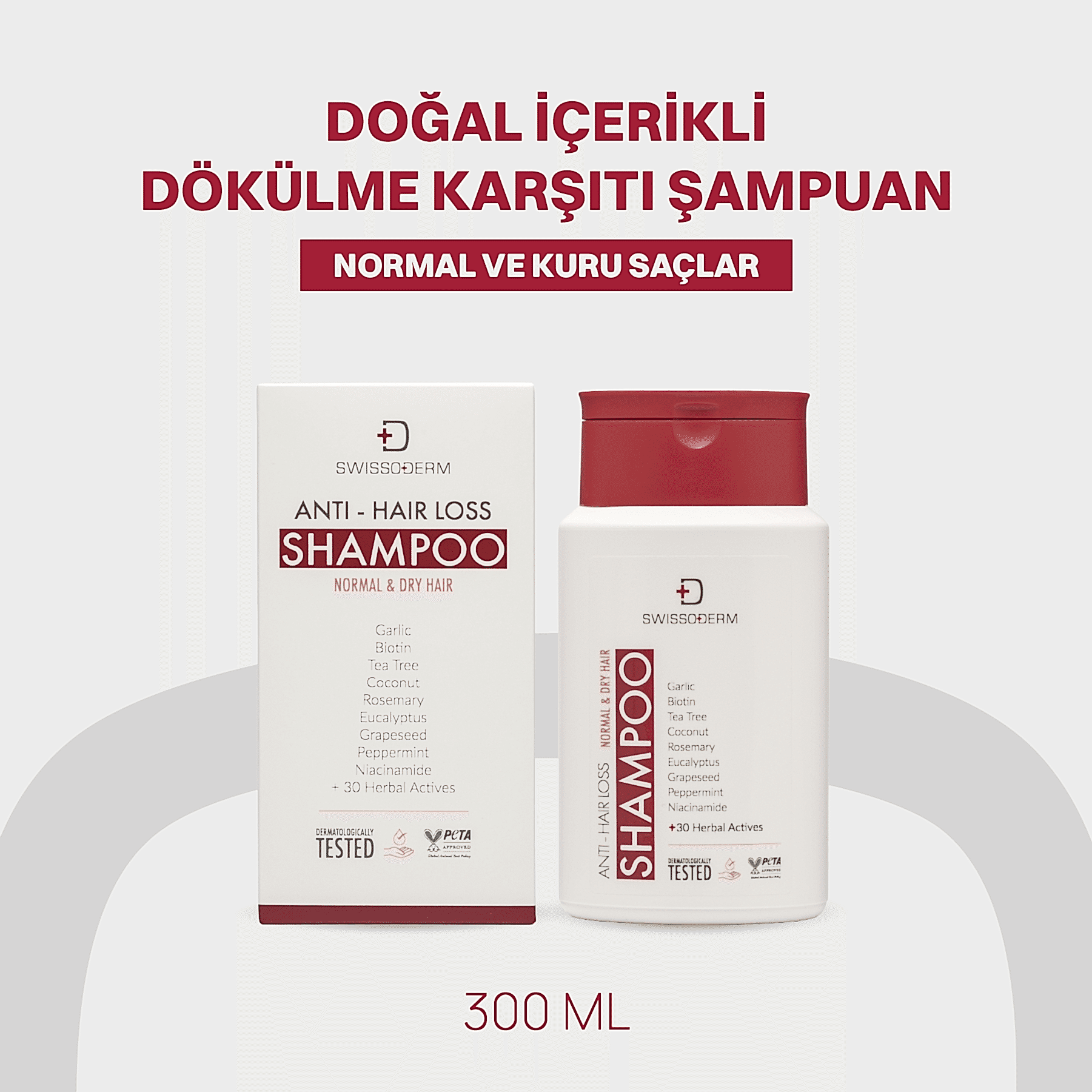 Doğal İçerikli Dökülme Karşıtı Şampuan Normal & Kuru Saçlar - 300 ml