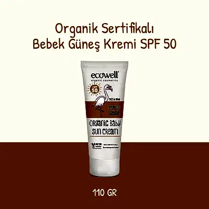 Sertifikalı Organik Bebek Güneş Kremi SPF 50 - 110 gr