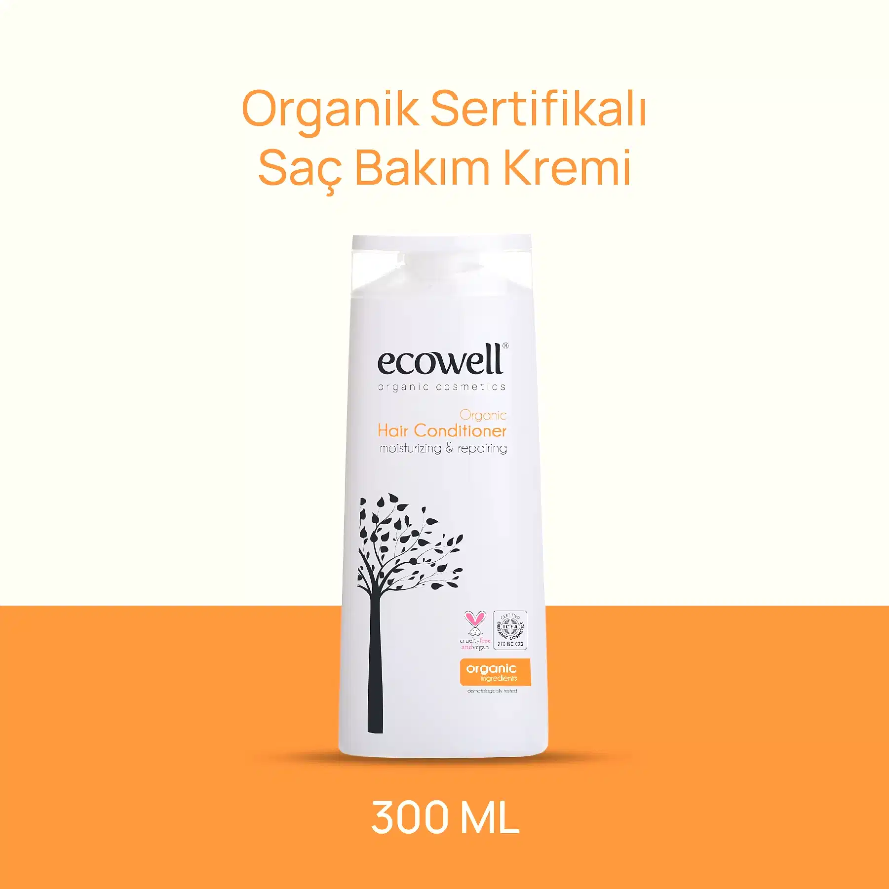Sertifikalı Organik Saç Bakım Kremi - 300 ml