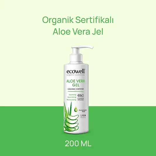 Sertifikalı Organik Aloe Vera Jel - 200 ml