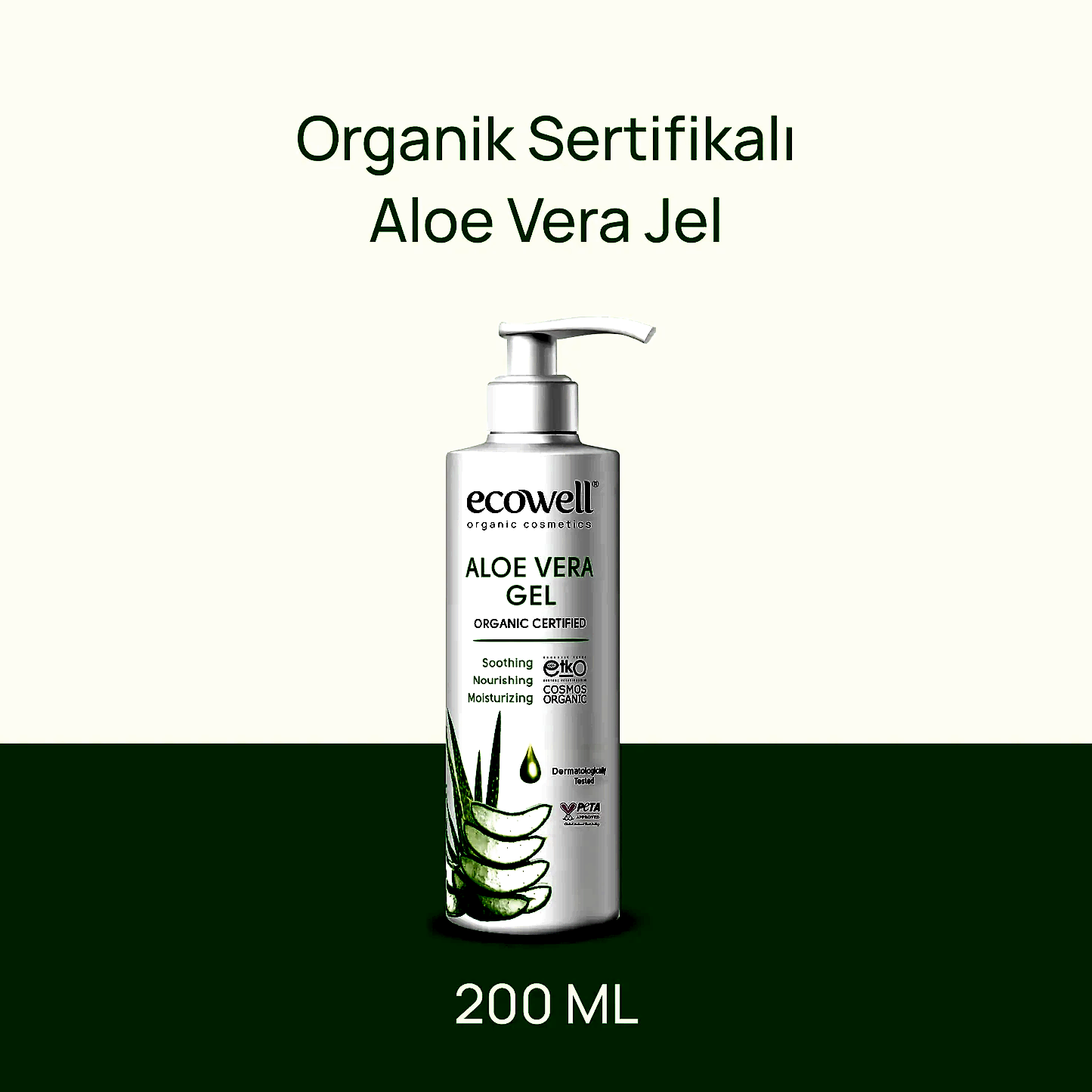 Sertifikalı Organik Aloe Vera Jel - 200 ml