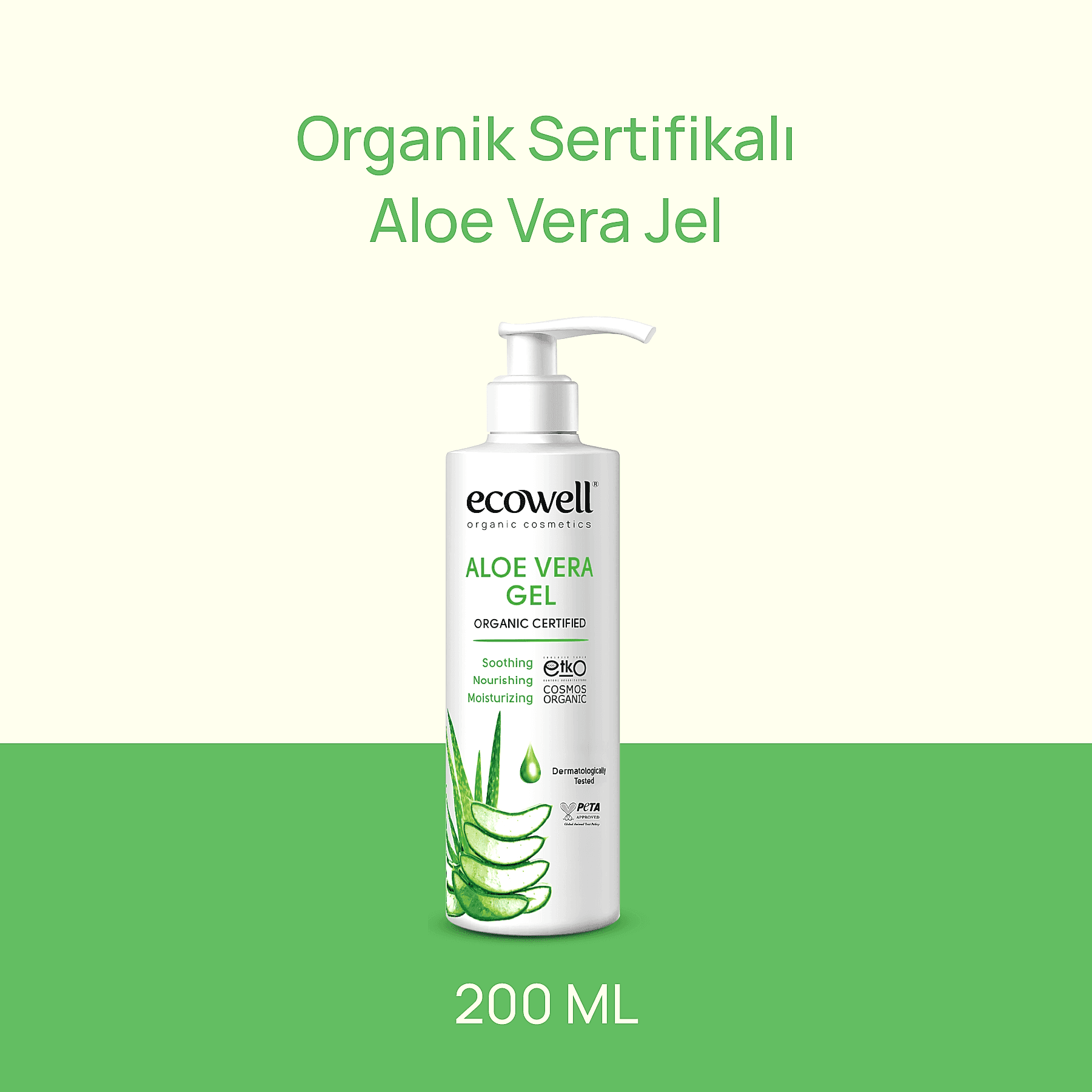 Sertifikalı Organik Aloe Vera Jel - 200 ml