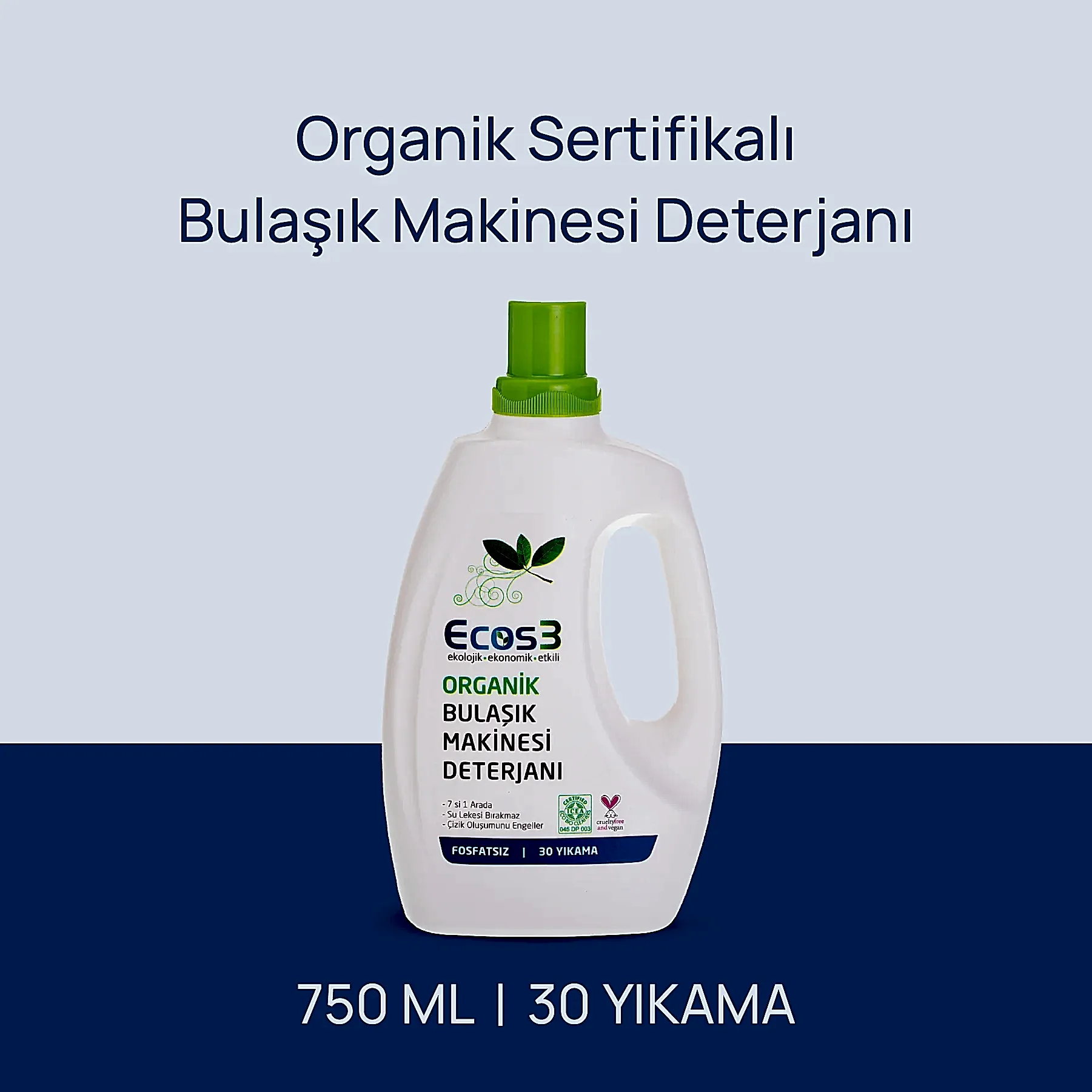Sertifikalı Organik Bulaşık Makinesi Deterjanı - 750 ml