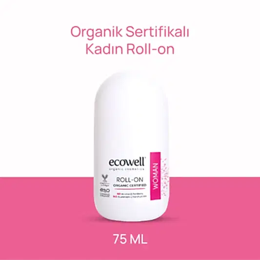 Sertifikalı Organik Kadın Deodorant Roll-on - 75 ml