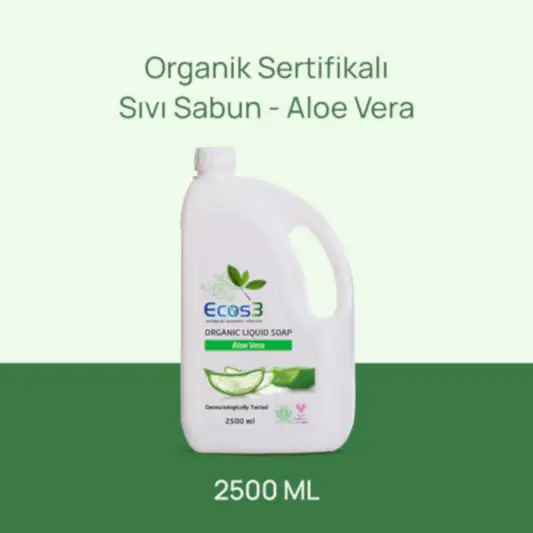 Sertifikalı Organik Sıvı Sabun - Aloe Vera - 2.5 lt