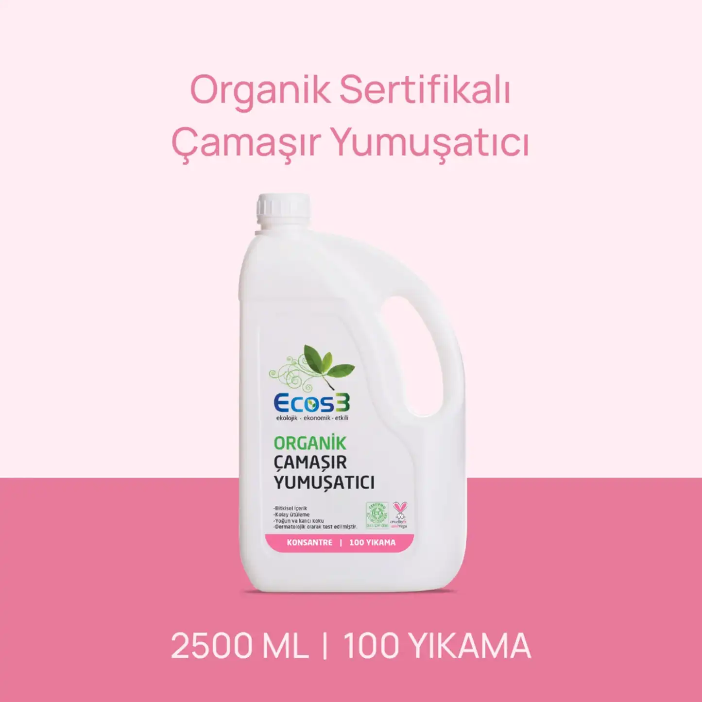 Sertifikalı Organik Çamaşır Yumuşatıcı - 2.5 lt