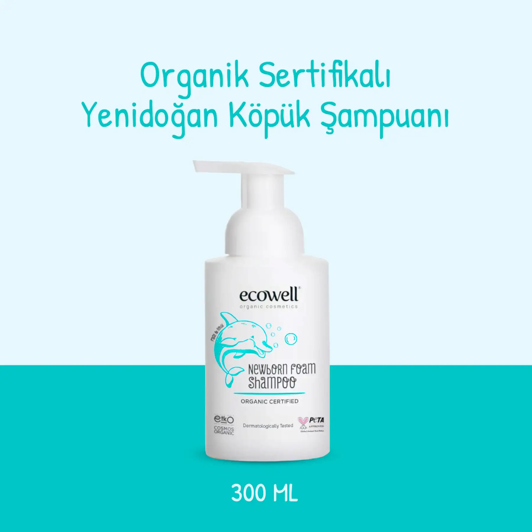 Sertifikalı Organik Yenidoğan Köpük Şampuan - 300 ml