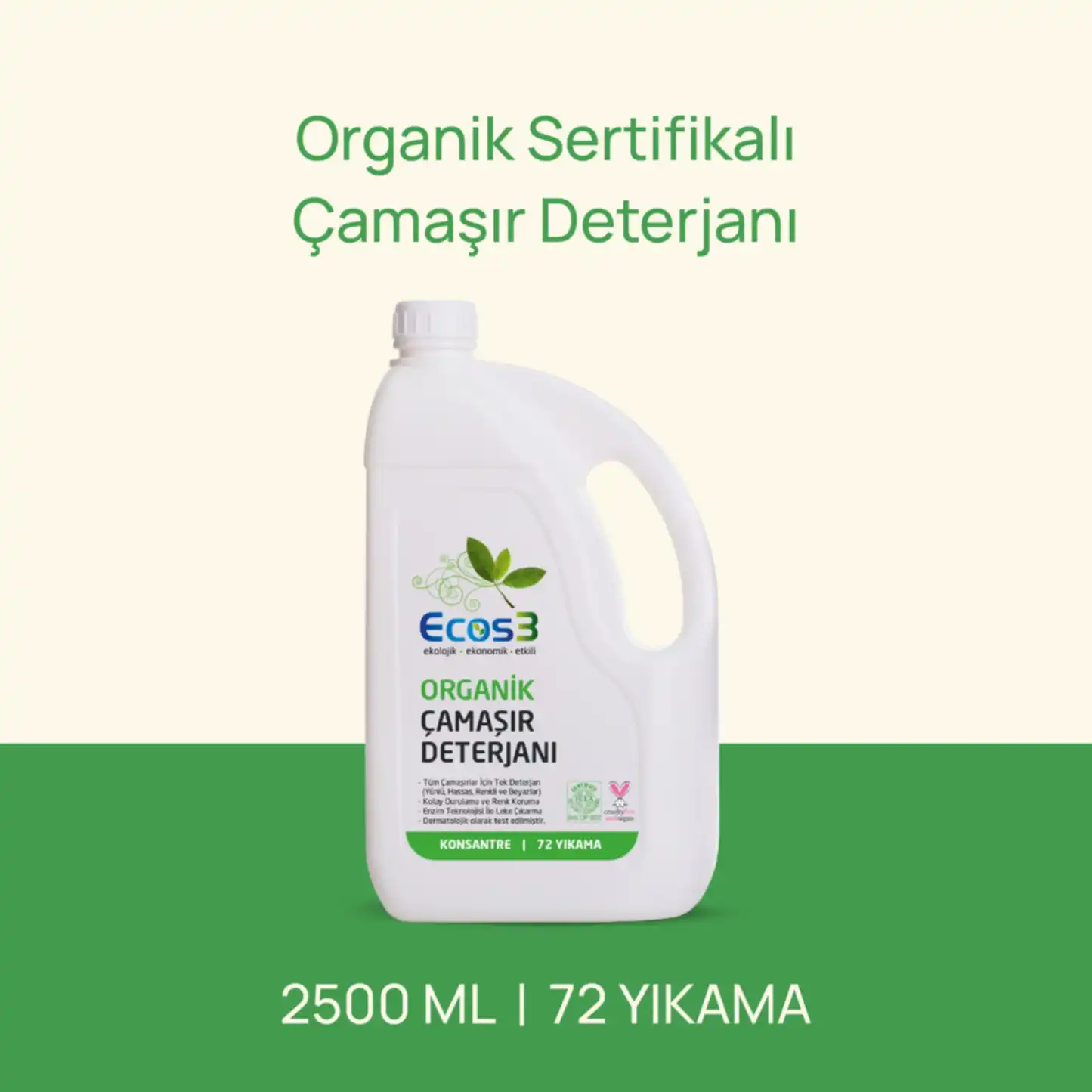 Sertifikalı Organik Çamaşır Deterjanı - 2.5 lt