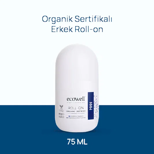 Sertifikalı Organik Erkek Deodorant Roll-on - 75 ml