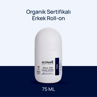 Sertifikalı Organik Erkek Deodorant Roll-on - 75 ml