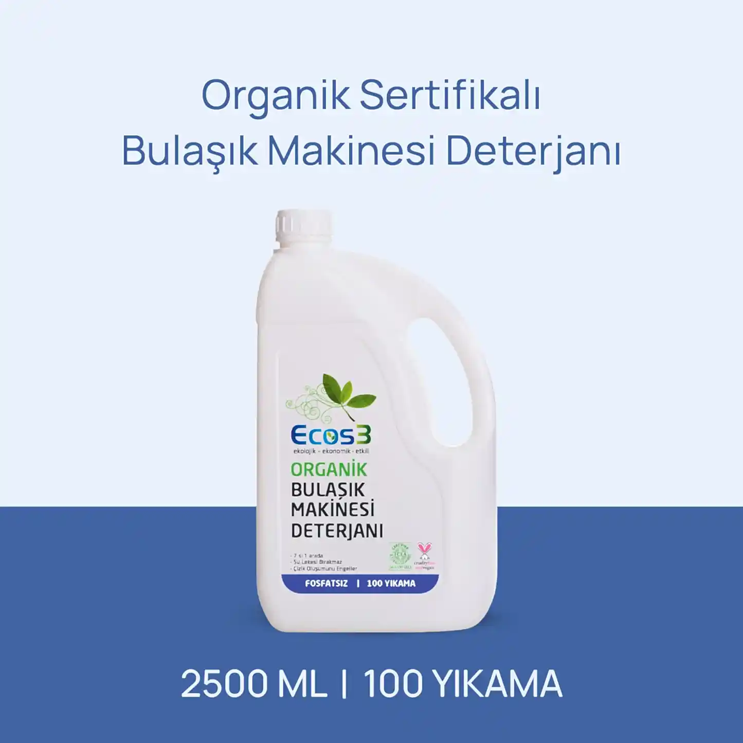 Sertifikalı Organik Bulaşık Makinesi Deterjanı - 2.5 lt