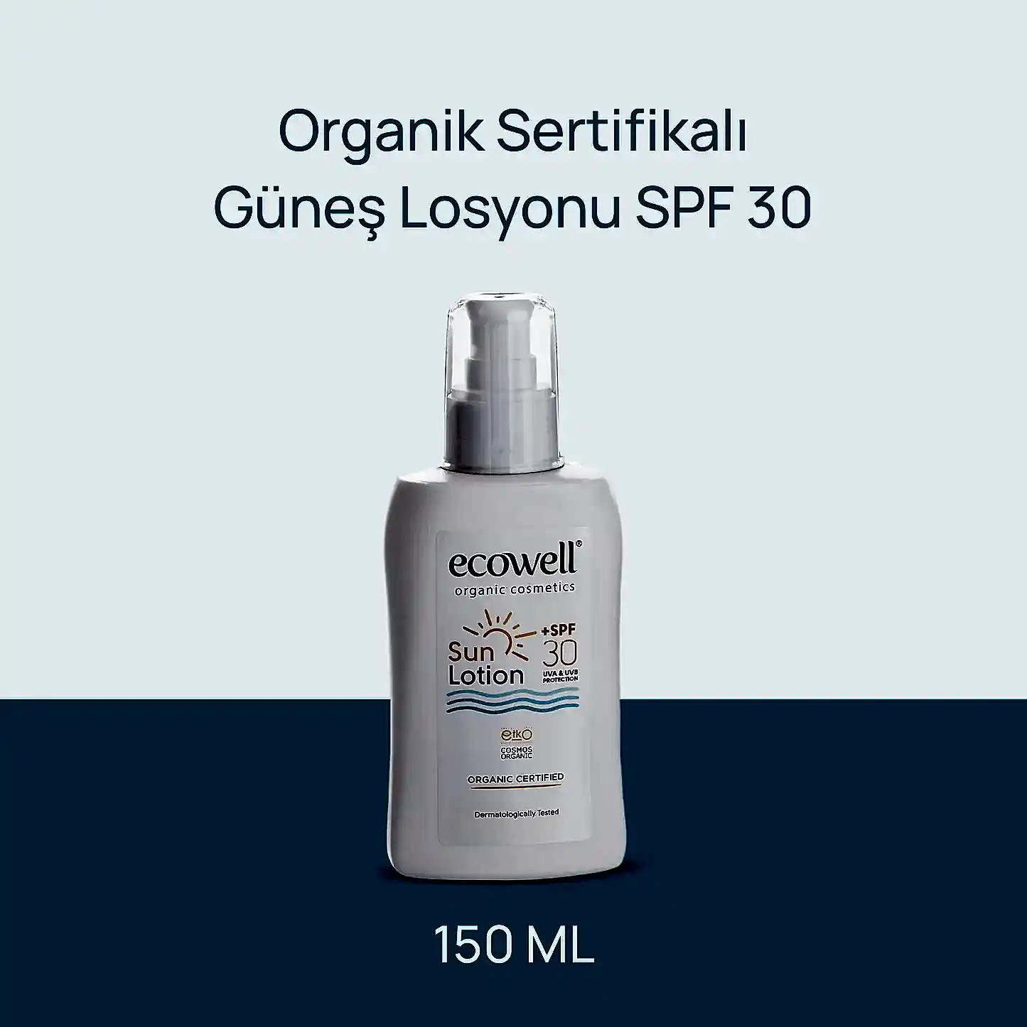 Sertifikalı Organik Güneş Losyonu SPF 30 - 150 ml