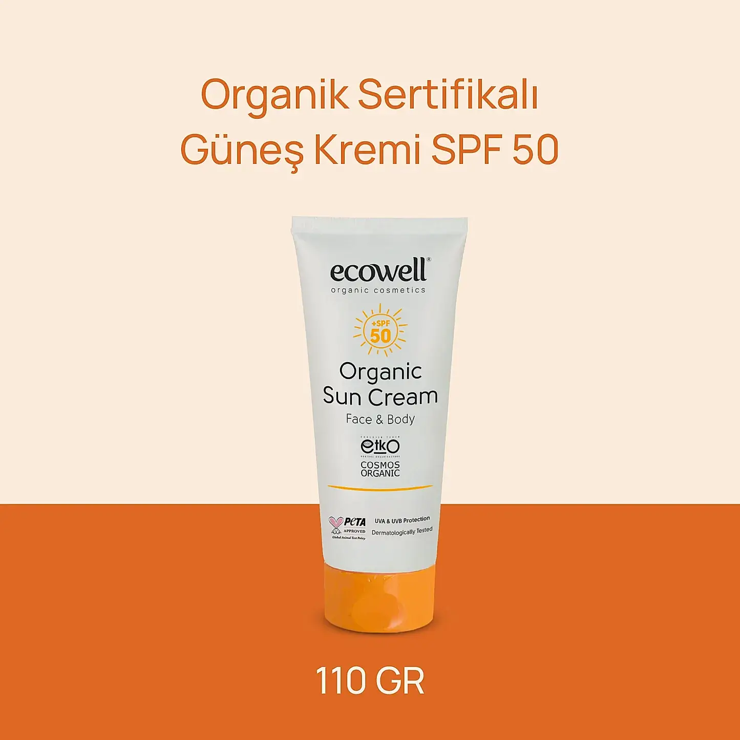 Sertifikalı Organik Güneş Kremi SPF 50 - 110 gr