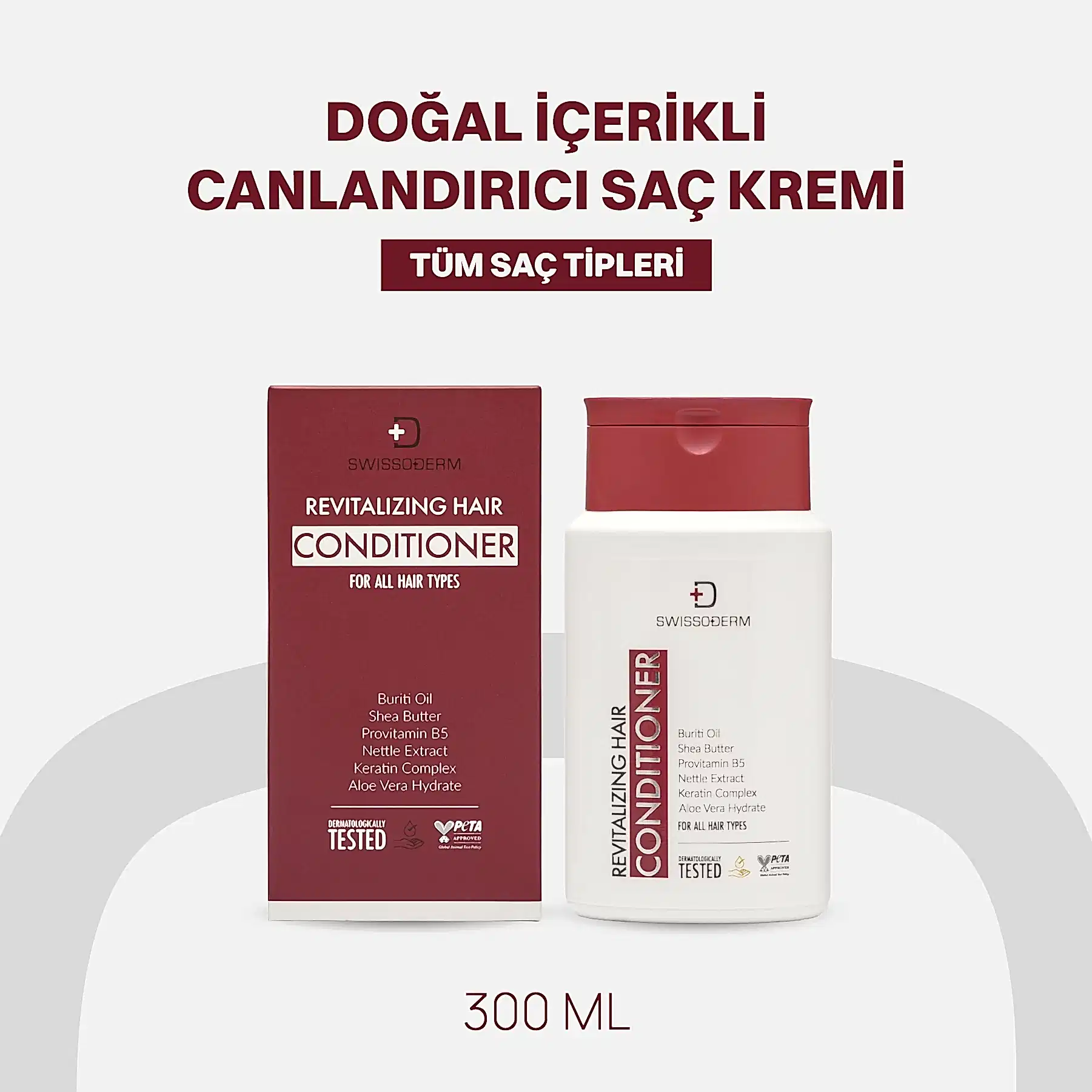 Doğal İçerikli Canlandırıcı Saç Kremi - 300 ml