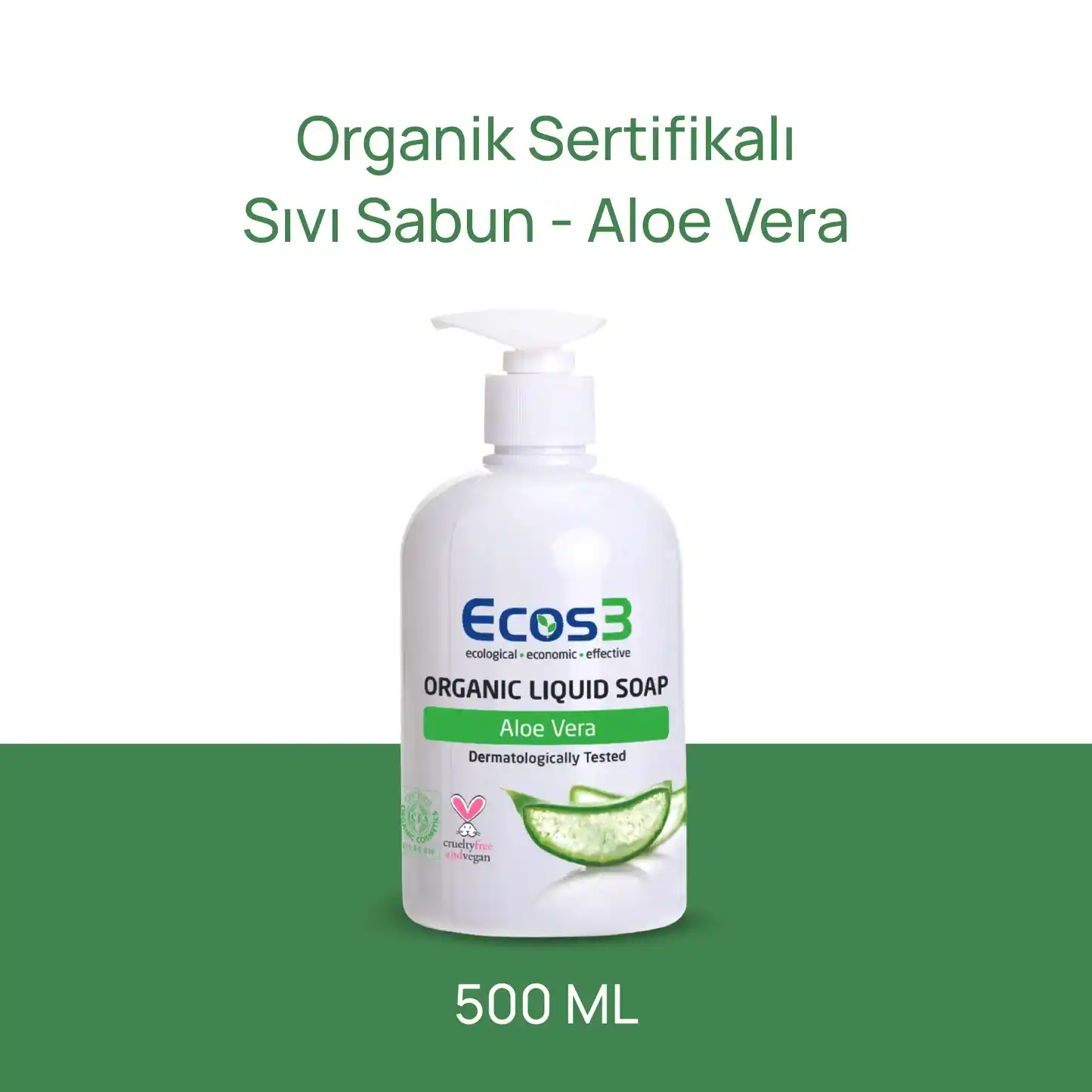 Sertifikalı Organik Sıvı Sabun - Aloe Vera - 500 ml