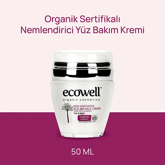 Sertifikalı Organik Nemlendirici Yüz Bakım Kremi - 50 ml