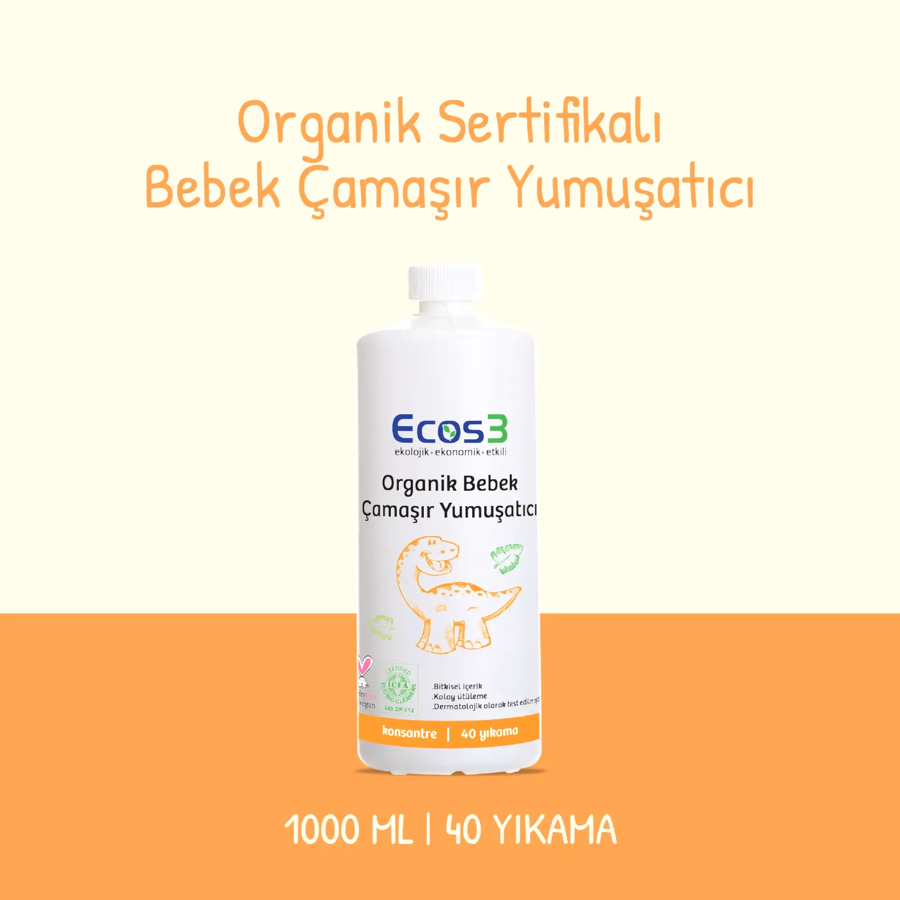 Sertifikalı Organik Bebek Çamaşır Yumuşatıcı - 1000 ml