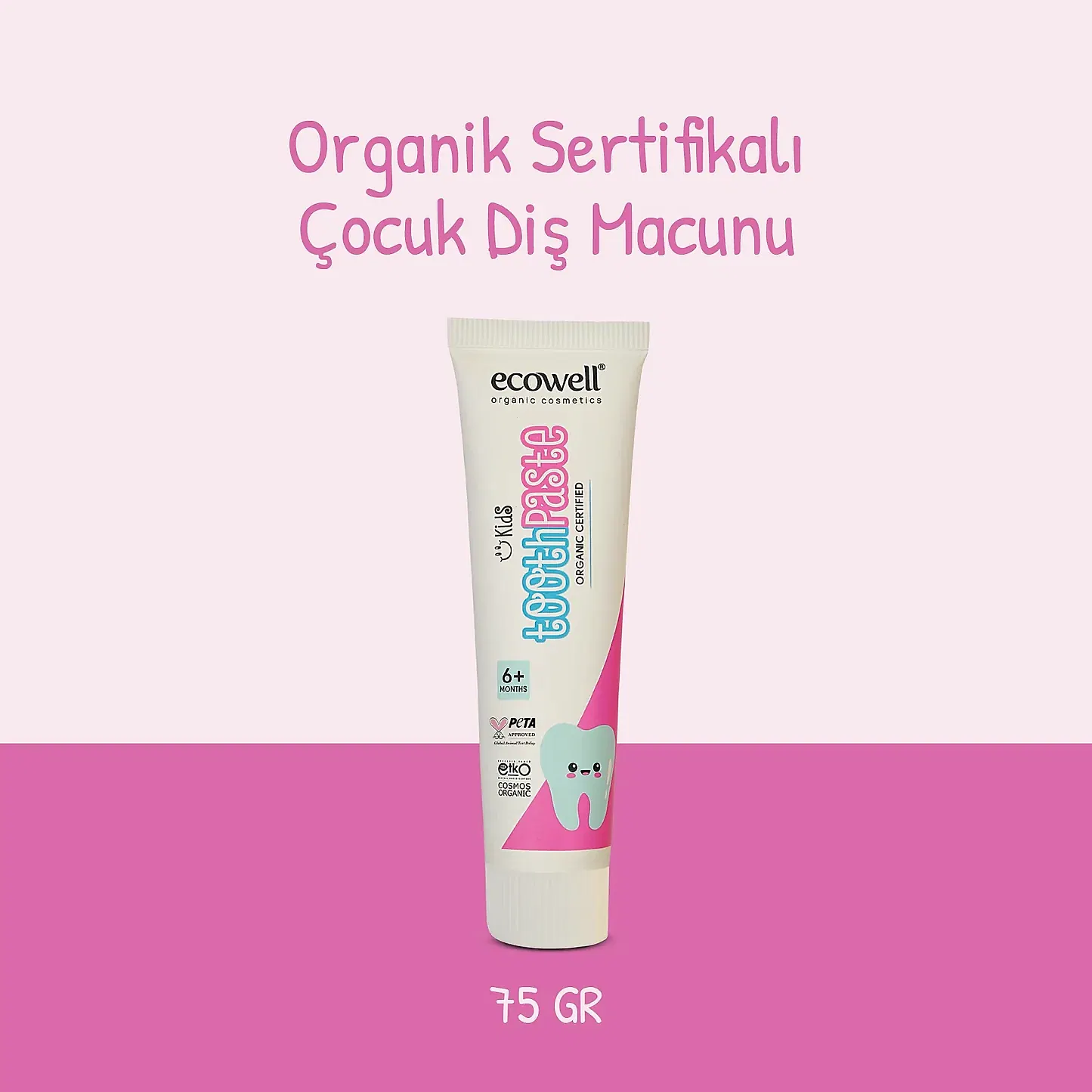 Sertifikalı Organik Çocuk Diş Macunu - 75 gr
