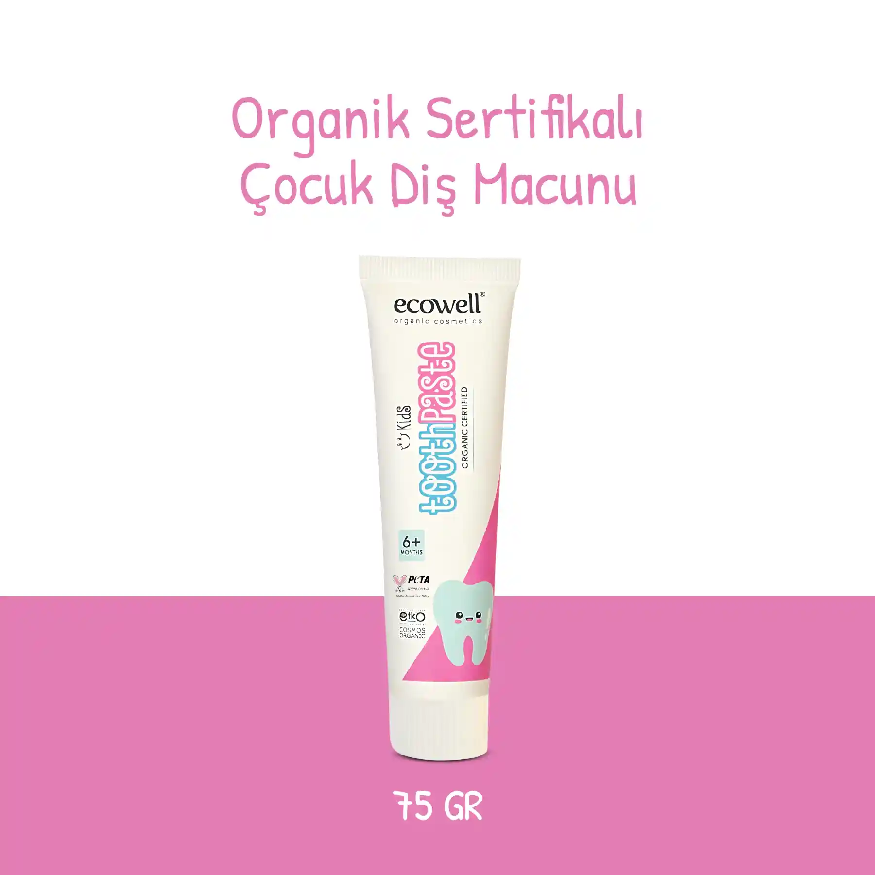 Sertifikalı Organik Çocuk Diş Macunu - 75 gr