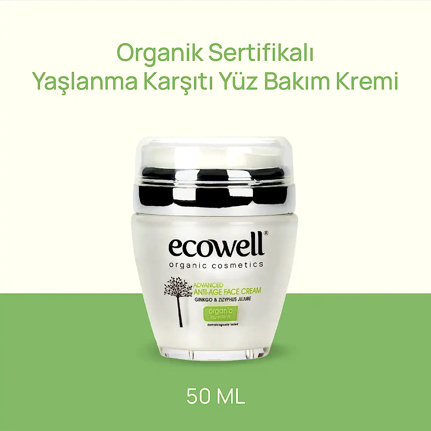 Sertifikalı Organik Yaşlanma Karşıtı Yüz Kremi - 50 ml