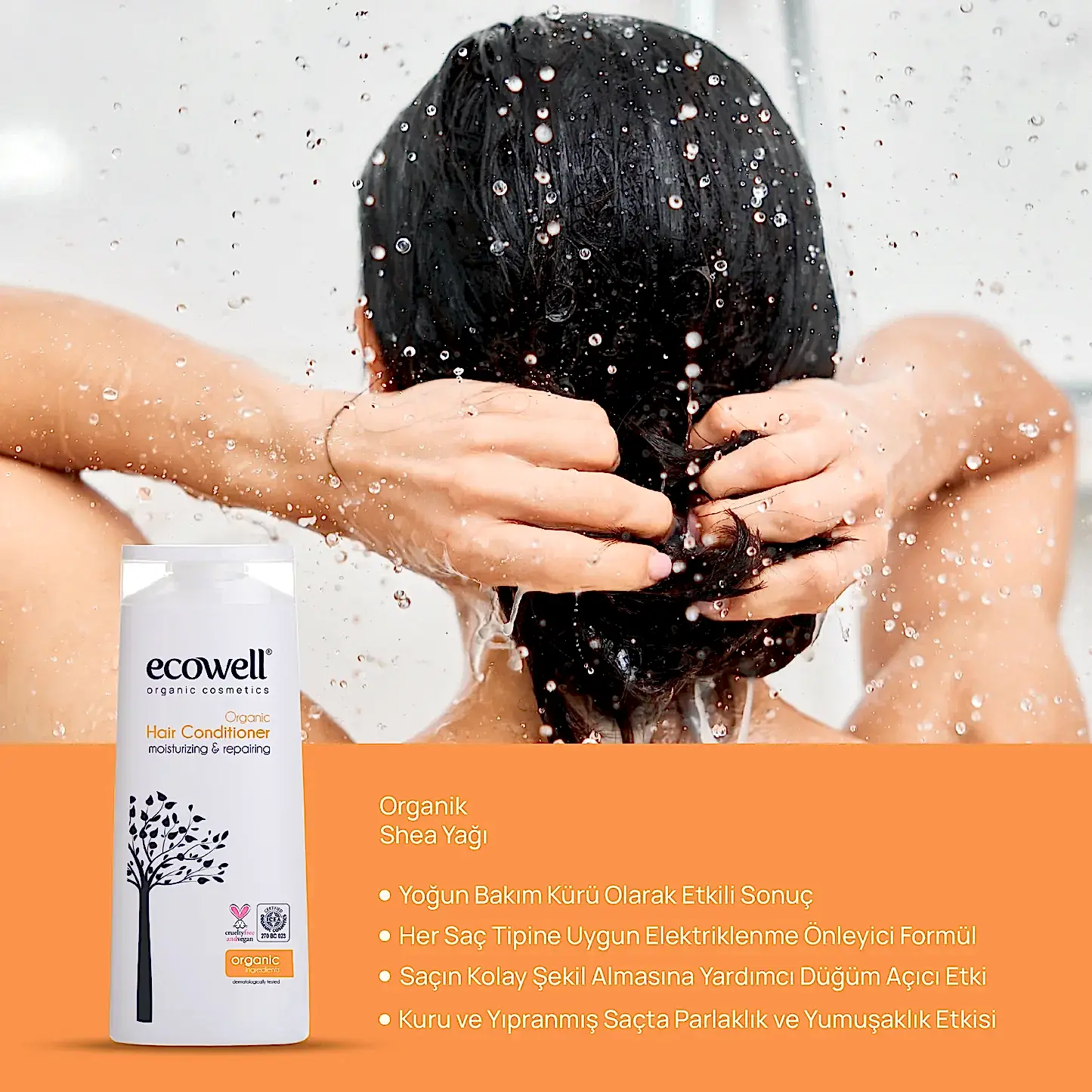 Sertifikalı Organik Saç Bakım Kremi - 300 ml