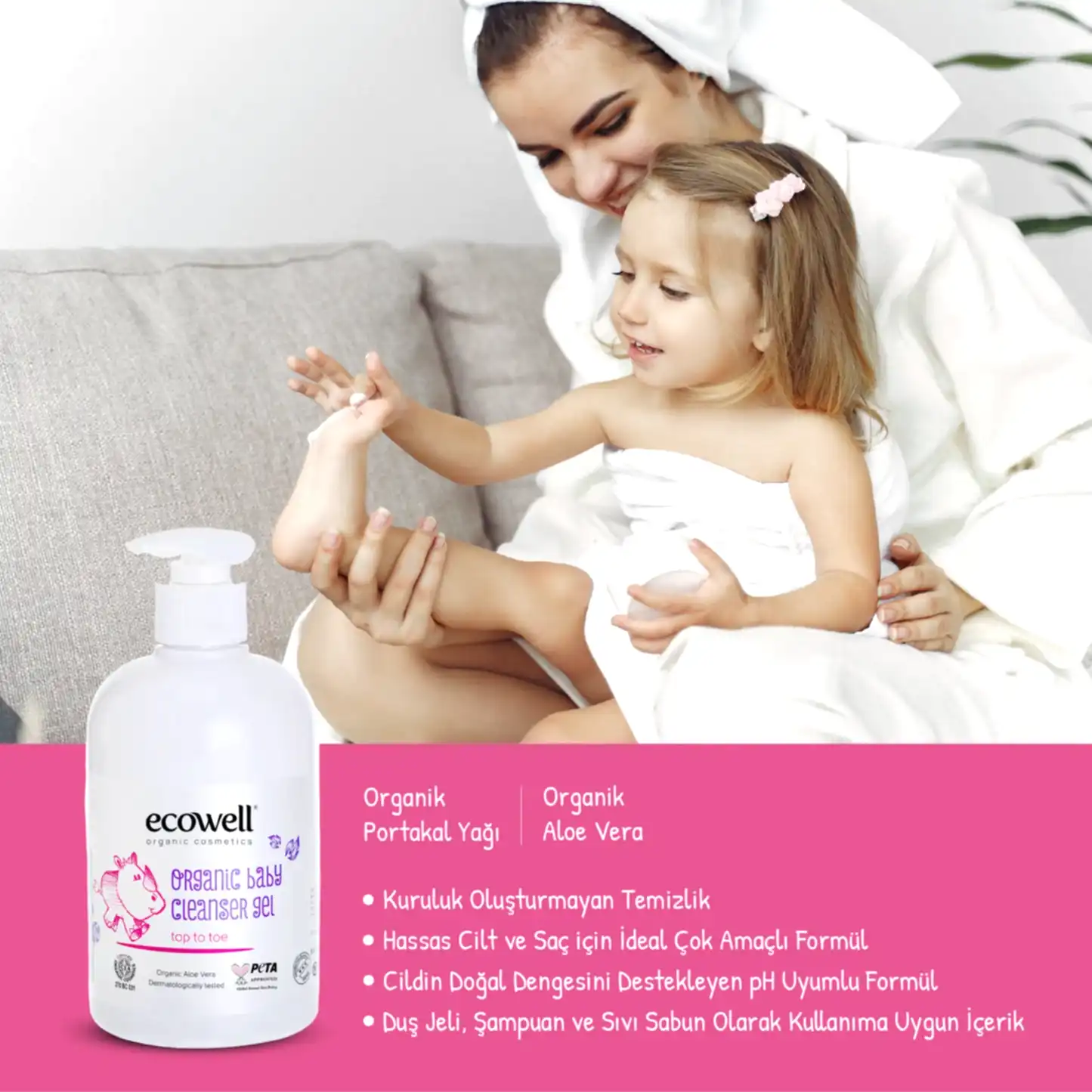 Sertifikalı Organik Bebek Temizleme Jeli - 500 ml