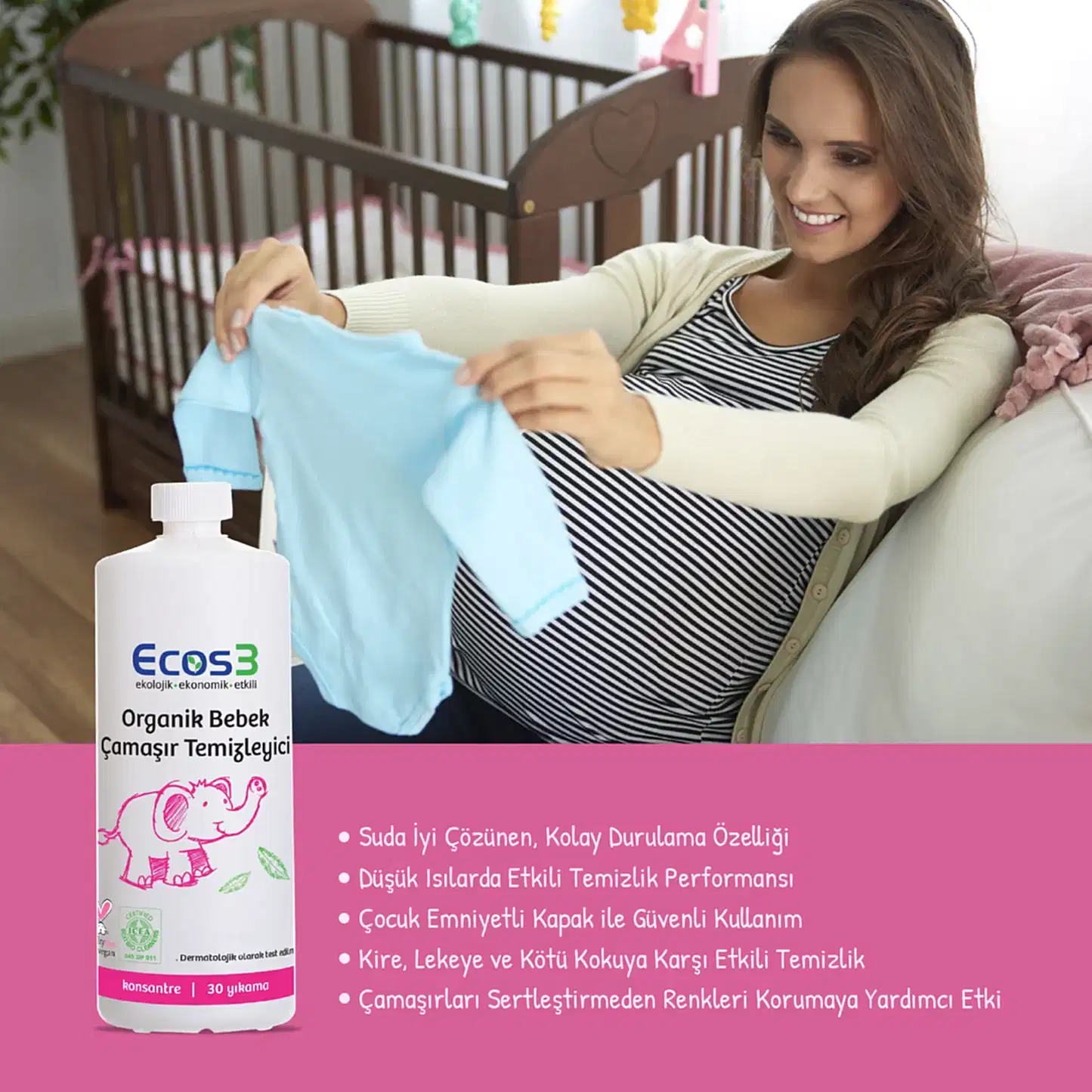 Sertifikalı Organik Bebek Çamaşır Temizleyici - 1050 ml