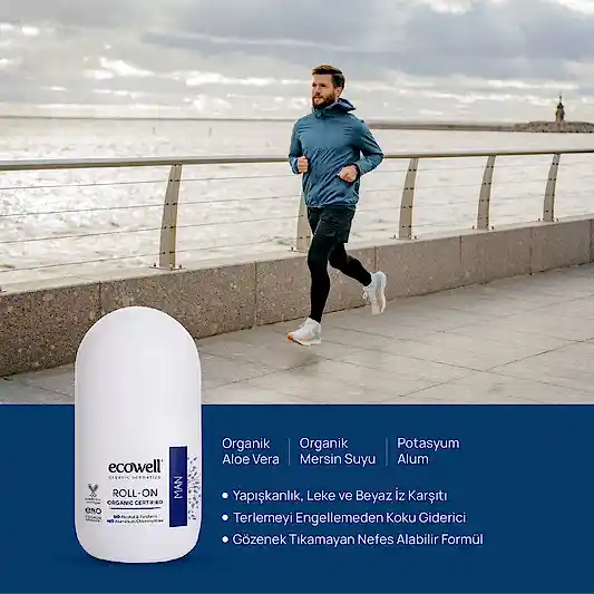Sertifikalı Organik Erkek Deodorant Roll-on - 75 ml
