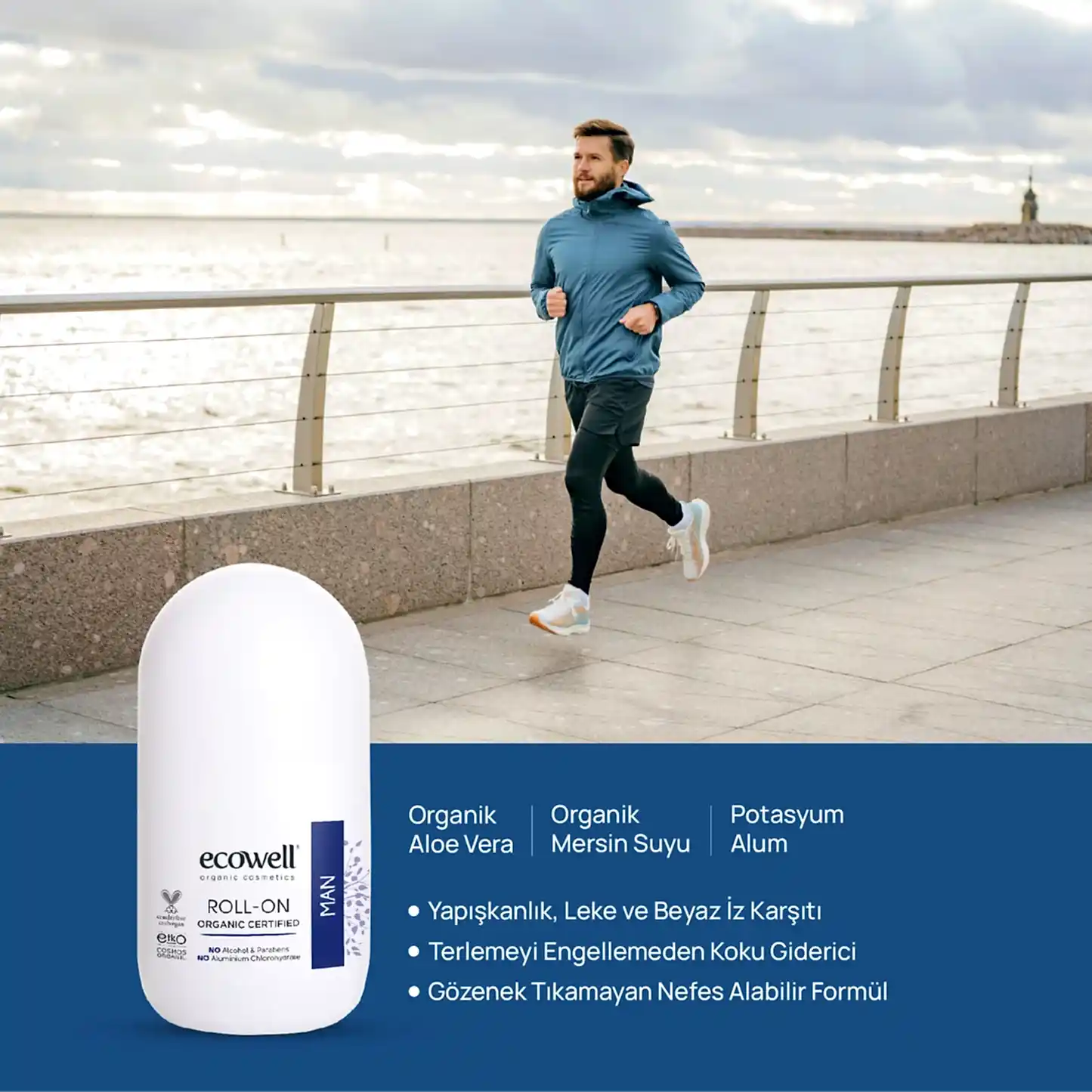 Sertifikalı Organik Erkek Deodorant Roll-on - 75 ml