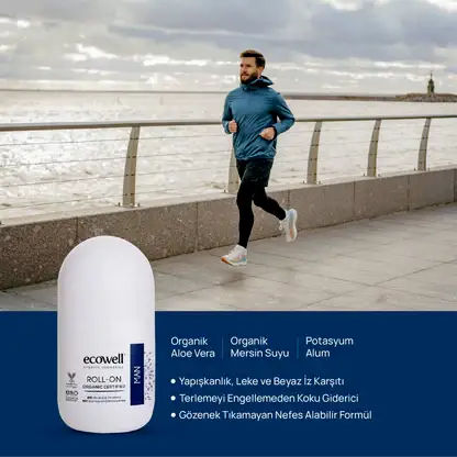 Sertifikalı Organik Erkek Deodorant Roll-on - 75 ml