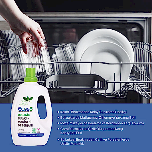 Sertifikalı Organik Bulaşık Makinesi Deterjanı - 750 ml
