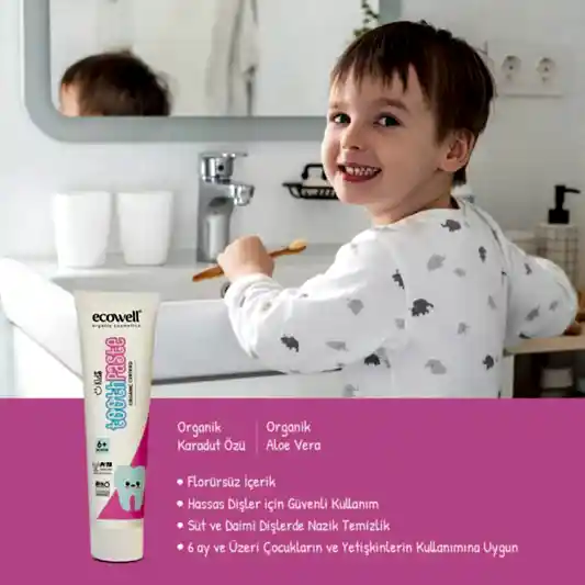 Sertifikalı Organik Çocuk Diş Macunu - 75 gr