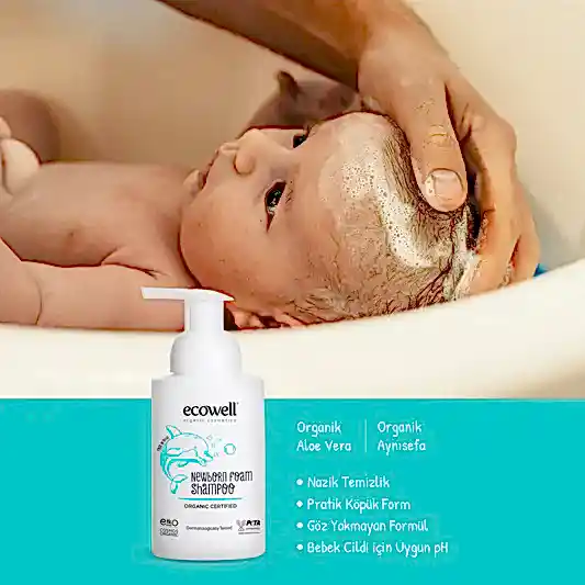 Sertifikalı Organik Yenidoğan Köpük Şampuan - 300 ml