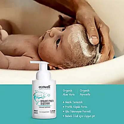 Sertifikalı Organik Yenidoğan Köpük Şampuan - 300 ml