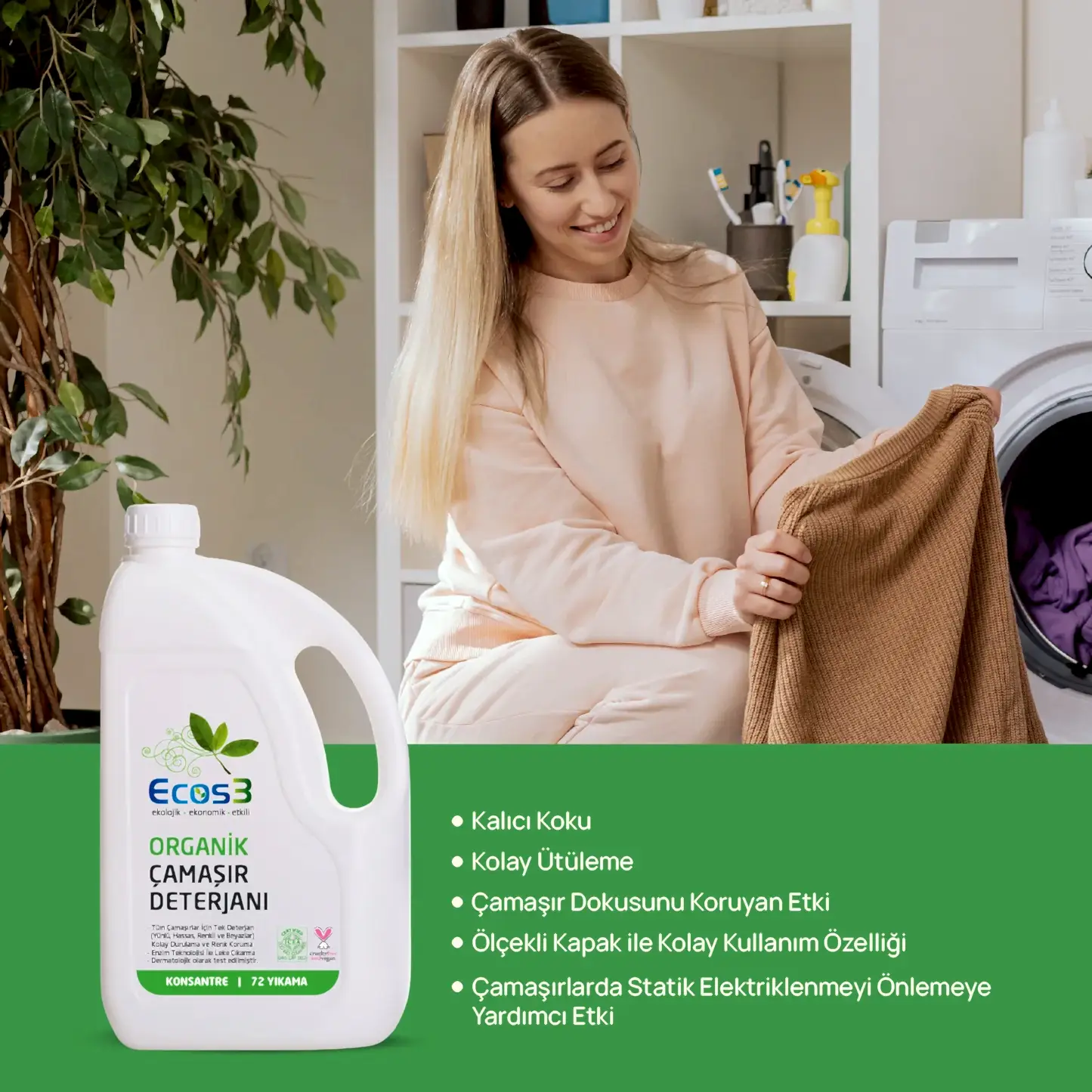 Sertifikalı Organik Çamaşır Deterjanı - 2.5 lt