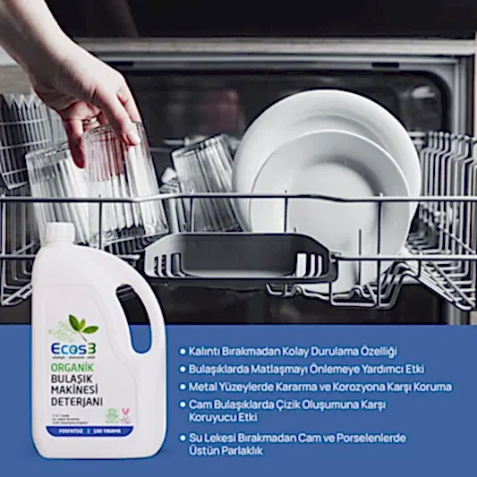 Sertifikalı Organik Bulaşık Makinesi Deterjanı - 2.5 lt
