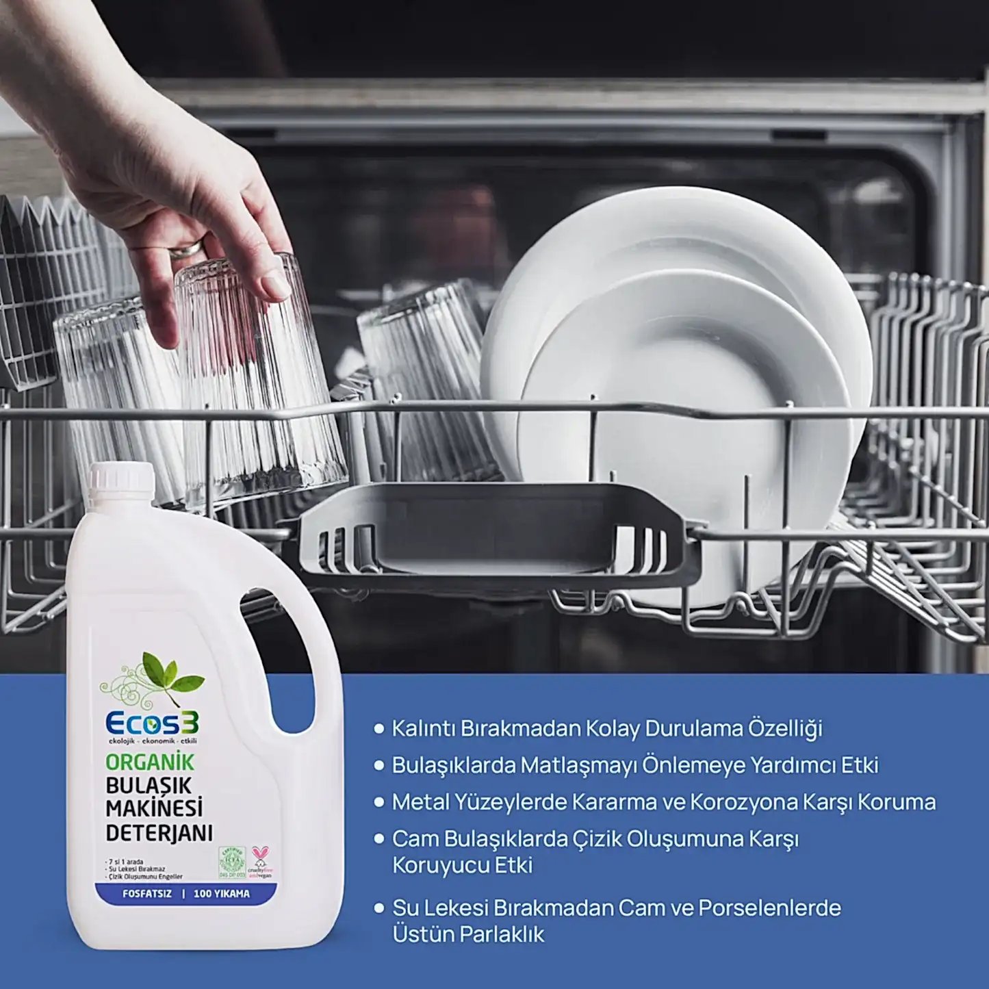 Sertifikalı Organik Bulaşık Makinesi Deterjanı - 2.5 lt