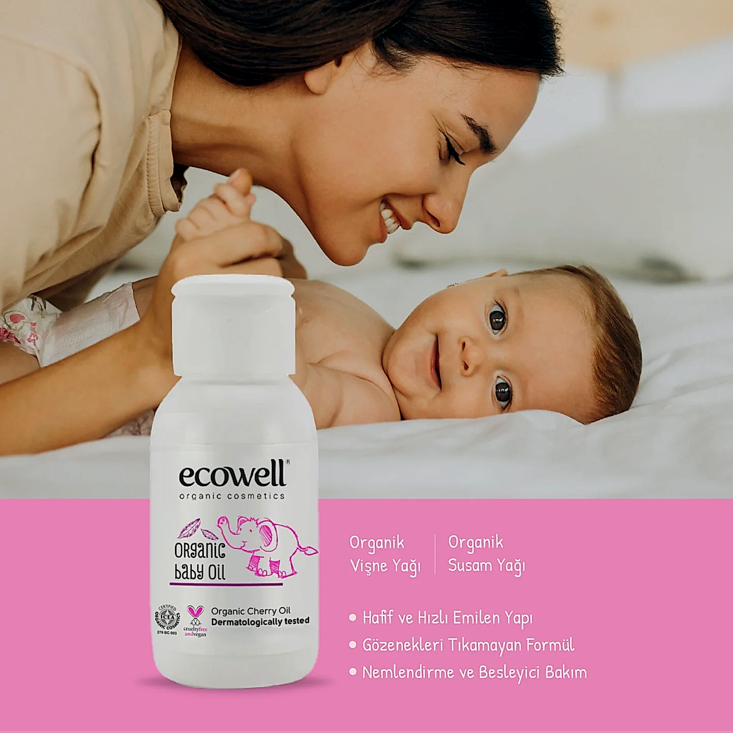 Sertifikalı Organik Bebek Yağı - 50 ml