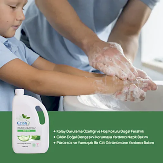 Sertifikalı Organik Sıvı Sabun - Aloe Vera - 2.5 lt
