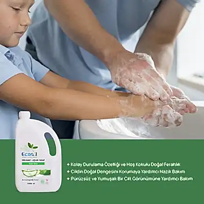Sertifikalı Organik Sıvı Sabun - Aloe Vera - 2.5 lt