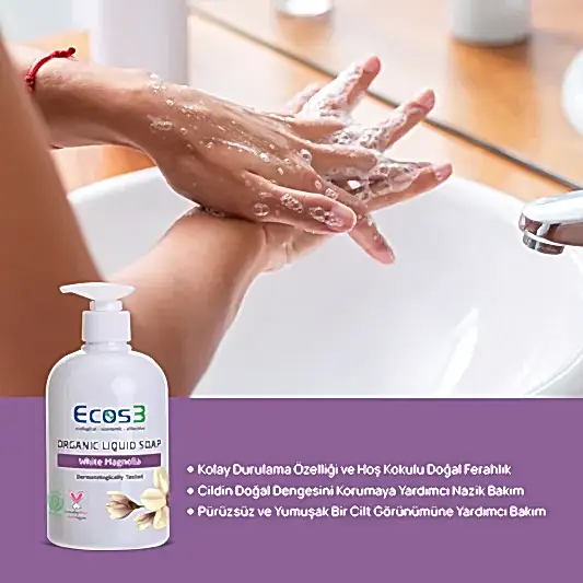 Sertifikalı Organik Sıvı Sabun - Beyaz Manolya - 500 ml