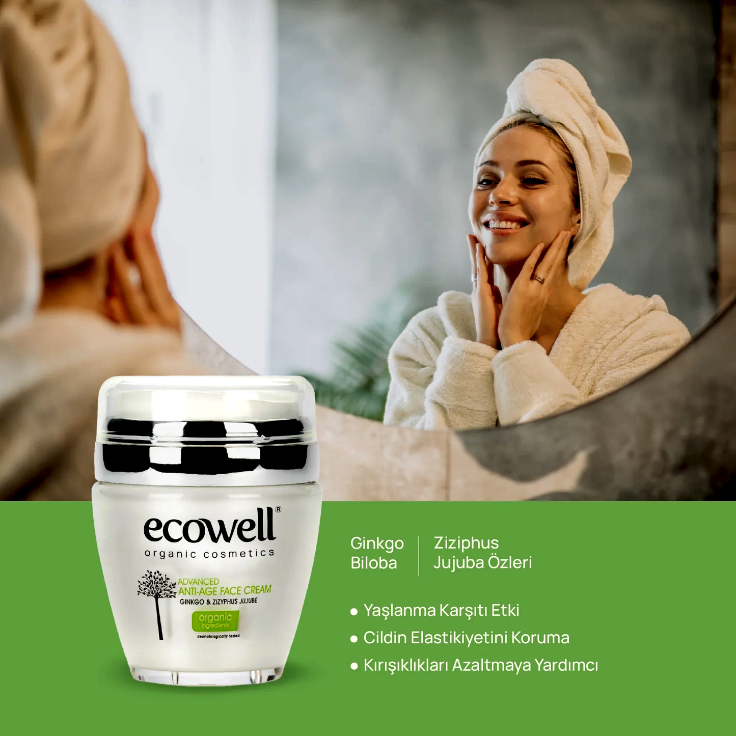 Sertifikalı Organik Yaşlanma Karşıtı Yüz Kremi - 50 ml