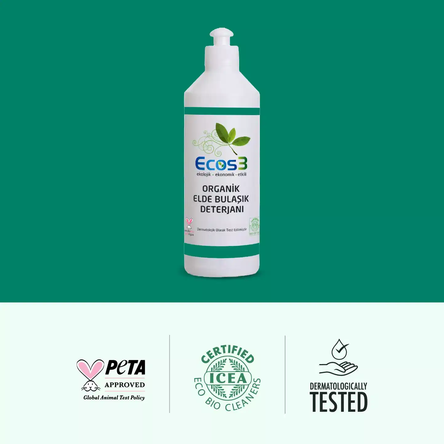 Sertifikalı Organik Elde Bulaşık Deterjanı - 500 ml