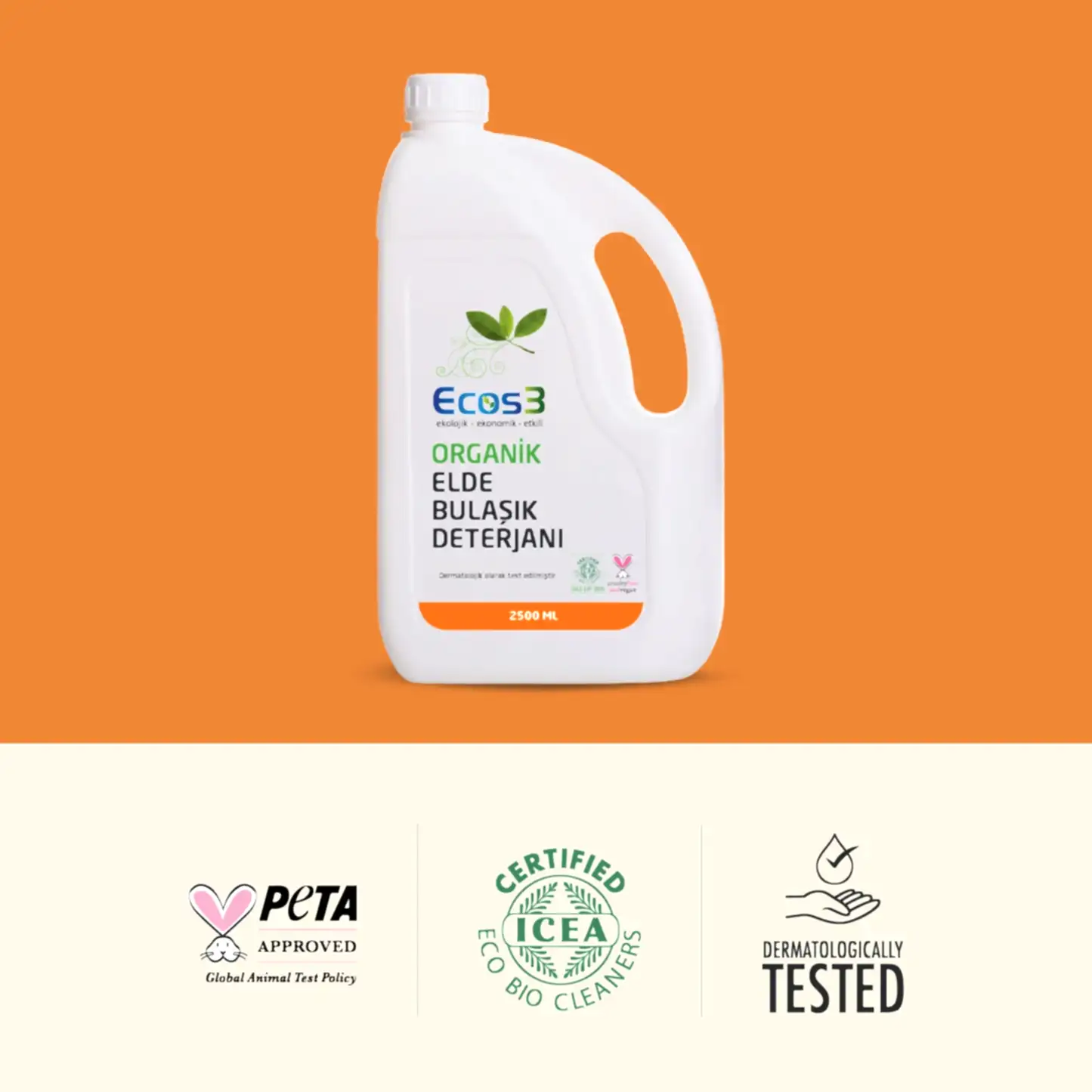 Sertifikalı Organik Elde Bulaşık Deterjanı - 2.5 lt