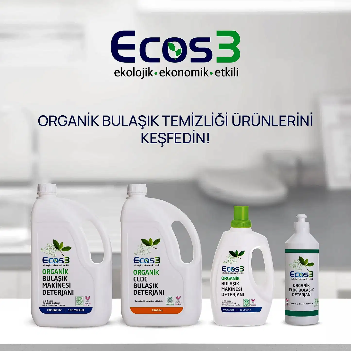 Sertifikalı Organik Elde Bulaşık Deterjanı - 500 ml