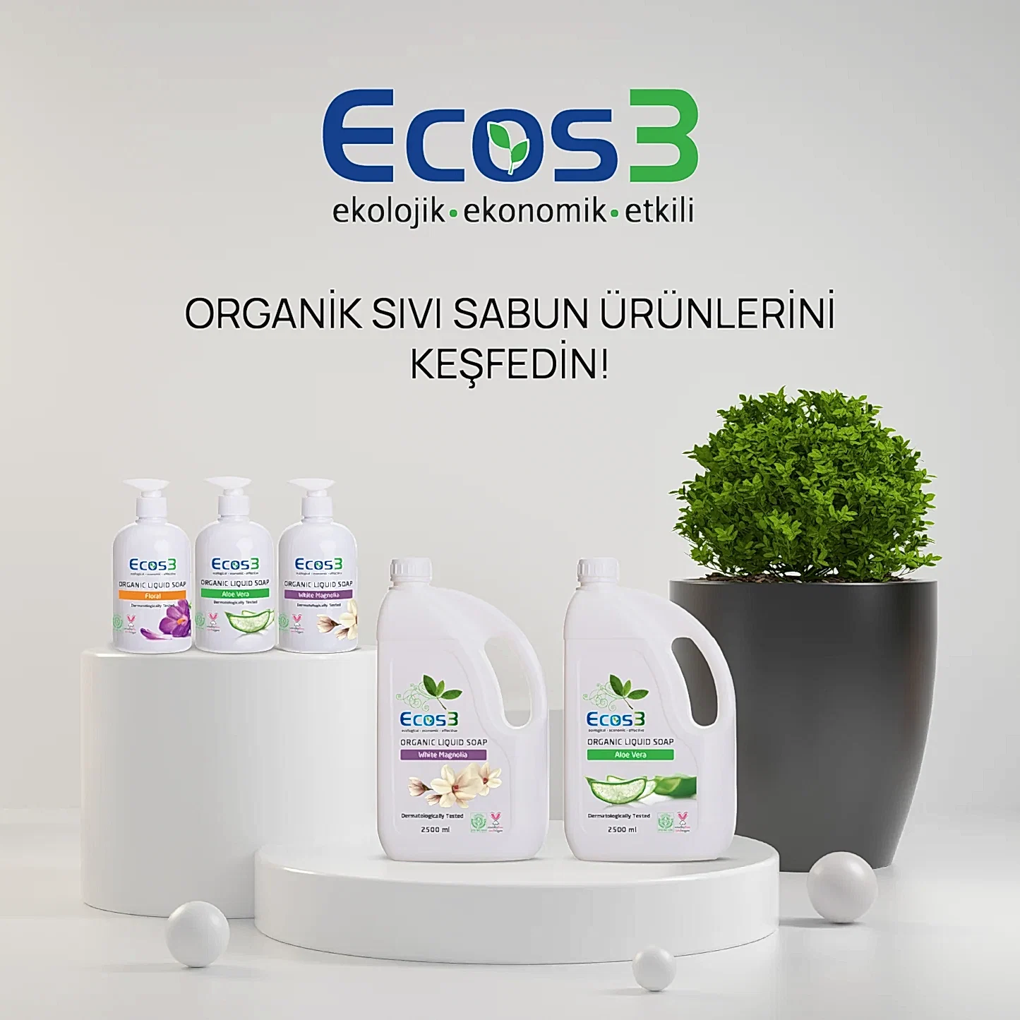 Sertifikalı Organik Sıvı Sabun - Aloe Vera - 500 ml