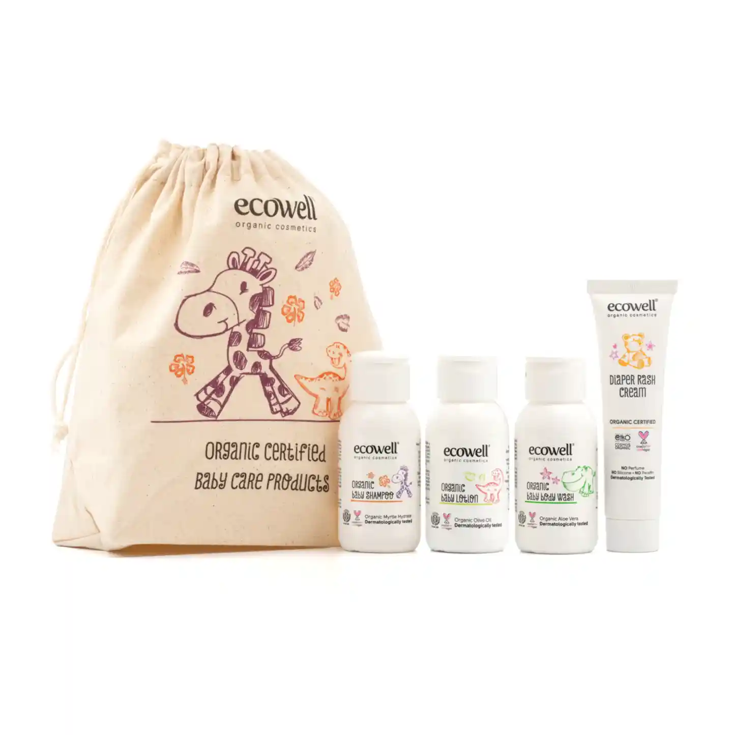 Sertifikalı Organik 4'lü Bebek Seyahat Seti