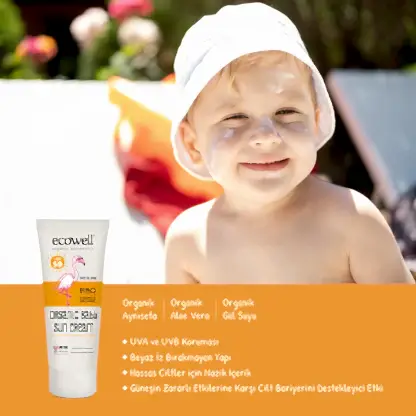 Sertifikalı Organik Bebek Güneş Kremi SPF 50 - 110 gr