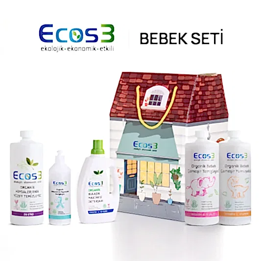 Sertifikalı Organik Bebek Temizlik Seti | Çamaşır, Bulaşık, Biberon-Oyuncak ve Tüm Yüzeyler için Doğal Temizlik